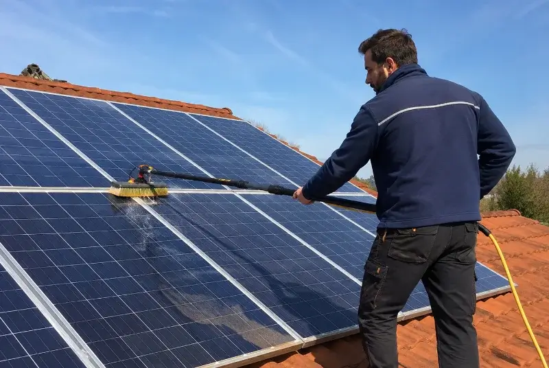 Nettoyage et entretien de panneaux solaires à Colombe
